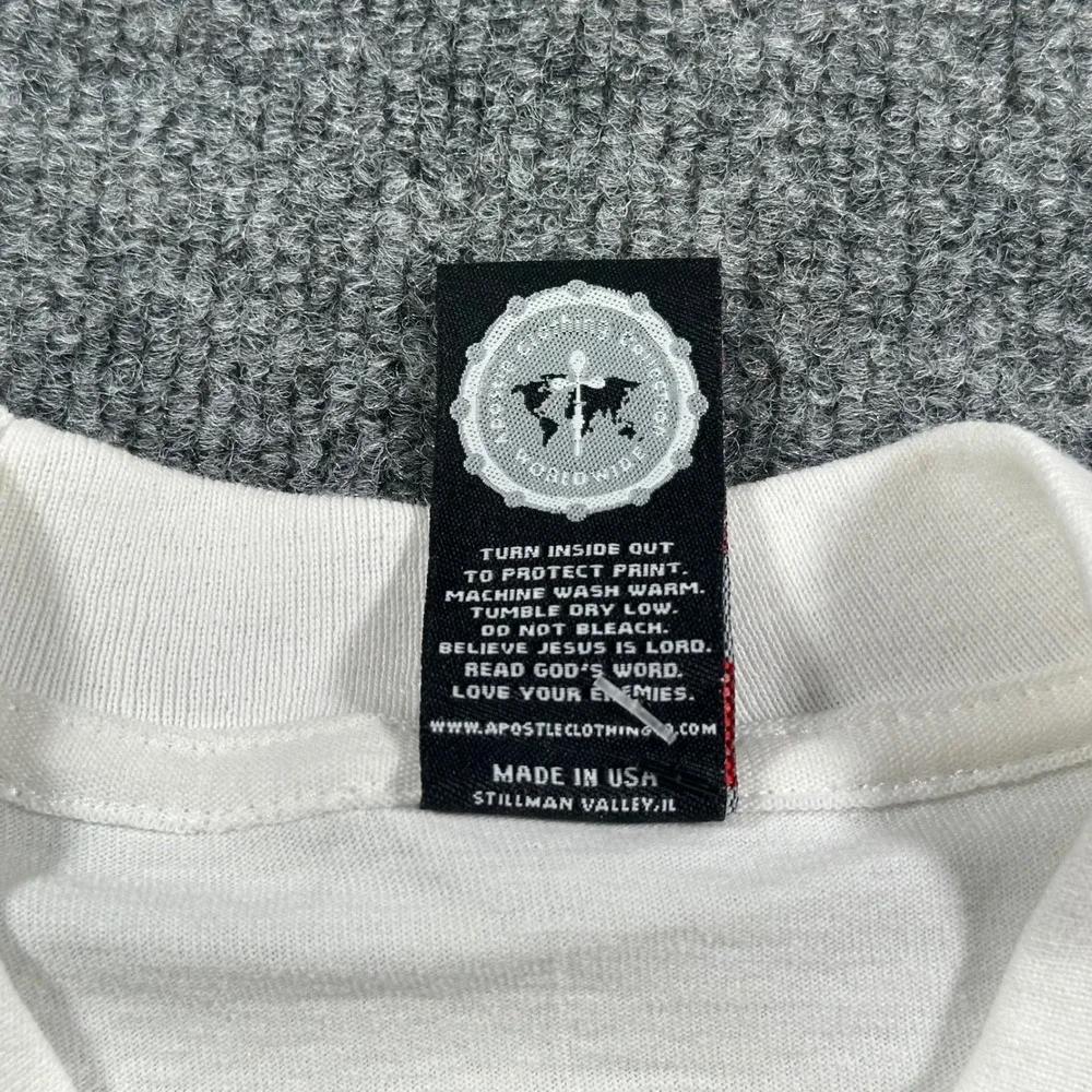 Apostle Clothing Collection Shirt Mens L White Jesus Believe King Made‎ in USA